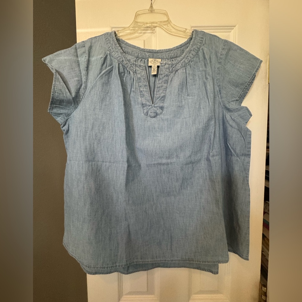 St. John's Bay Light Blue Blouse